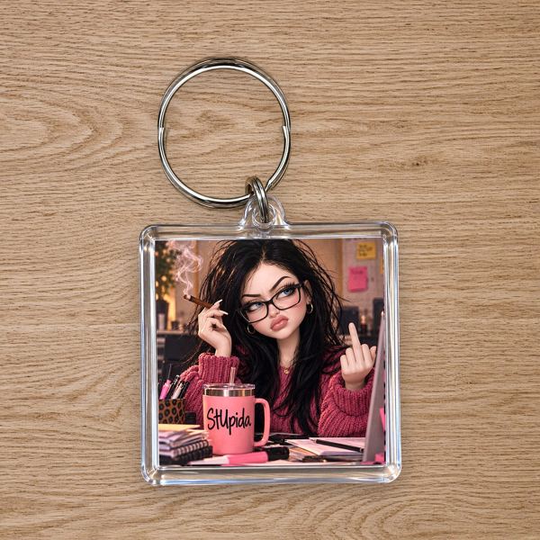 StUpida Glasses Keychain