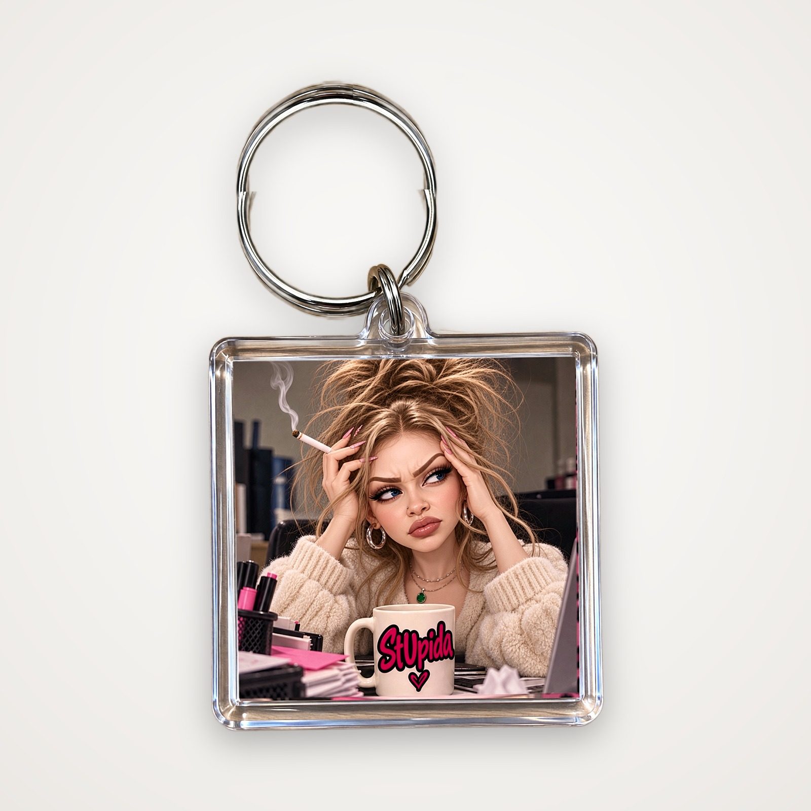 StUpida Messy Bun Keychain, photo 4