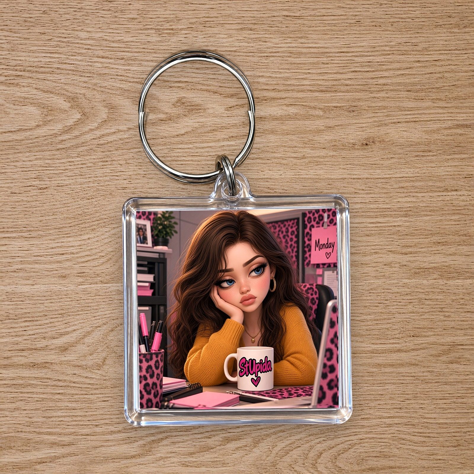 StUpida Monday Mood Keychain, photo 1