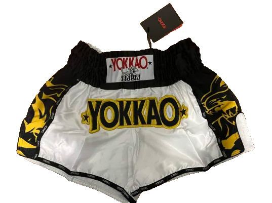 YOKKAO Original Gold White Muay Thai Shorts